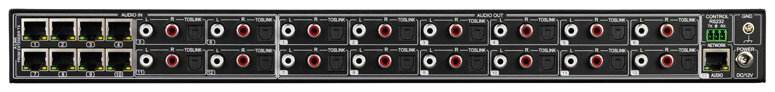 12×12 Audio-Only Matrix Switching Aggregation Hub-AC-AEX-RC-HUB 6