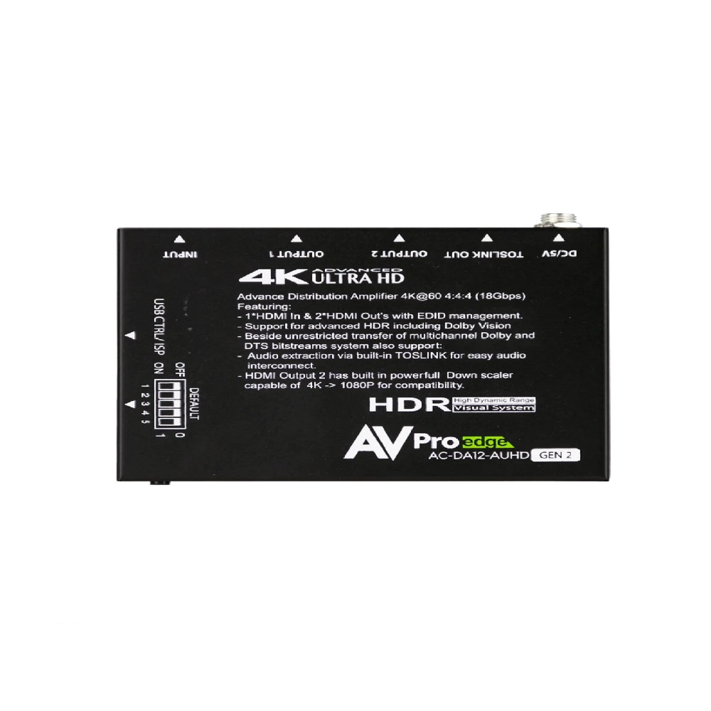 18Gbps 1×2 HDMI Distribution Amplifier-AC-DA12-AUHD-GEN2