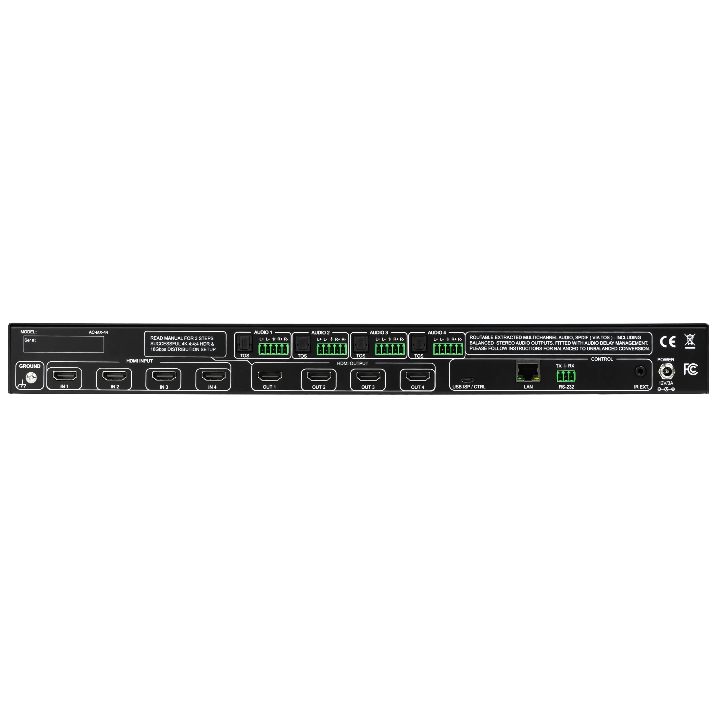 18Gbps 4×4 HDMI Matrix Switch-AC-MX-44 6