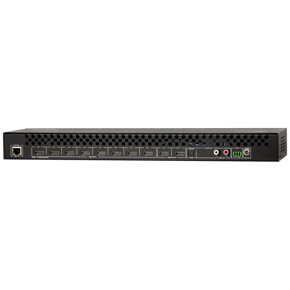 18Gbps 8×2 Auto Switching HDMI Matrix Switcher RM 2