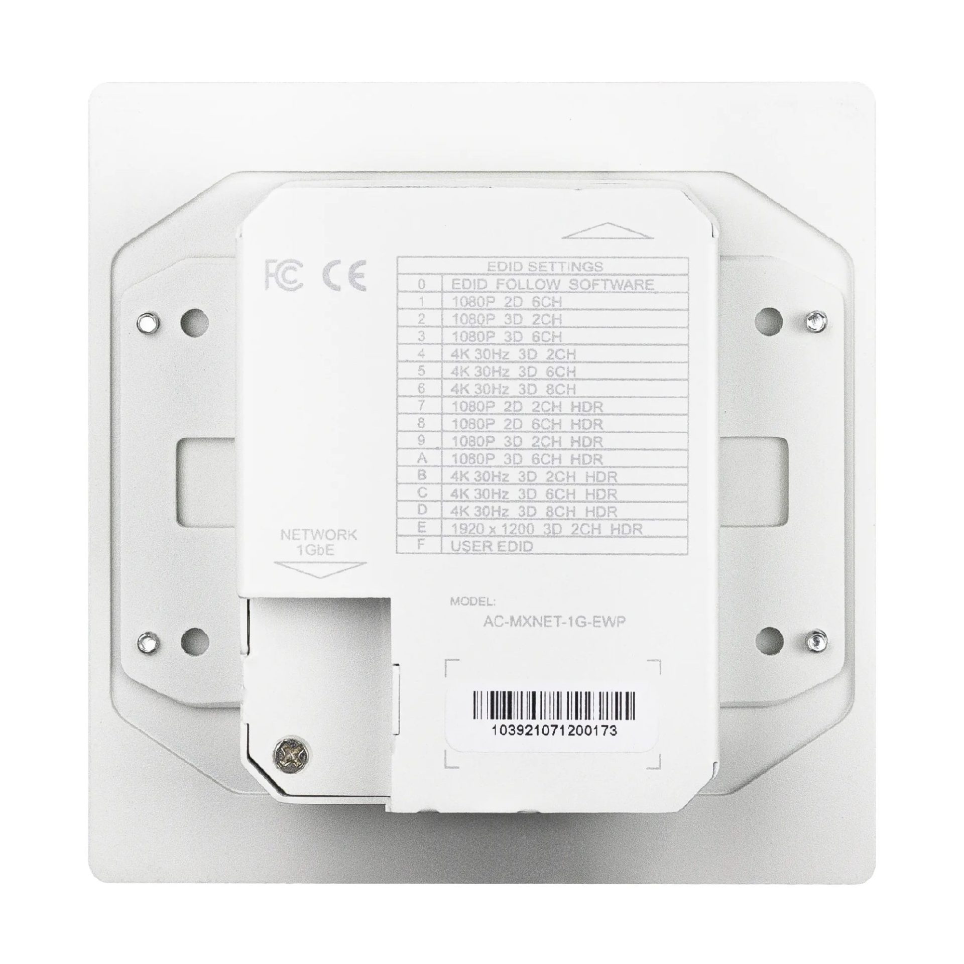 MXNet 1G Wall Plate Encoder- AC-MXNET-1G-EWP 5