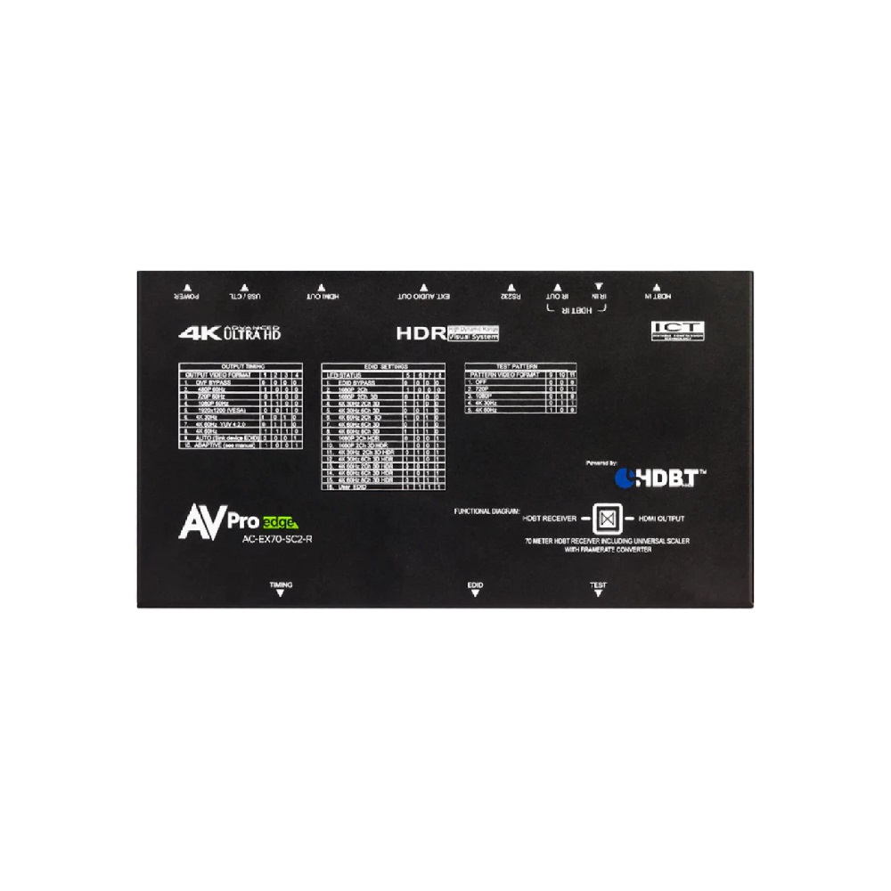 70M 18Gbps HDBaseT Receiver and Scaler-AC-EX70-SC2-R