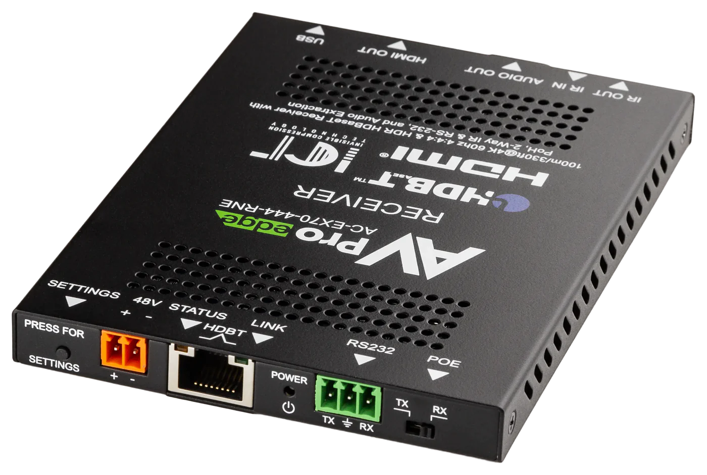 70M 18Gbps HDBaseT Receiver with Power Supply- AC-EX70-444-RNE-P 3
