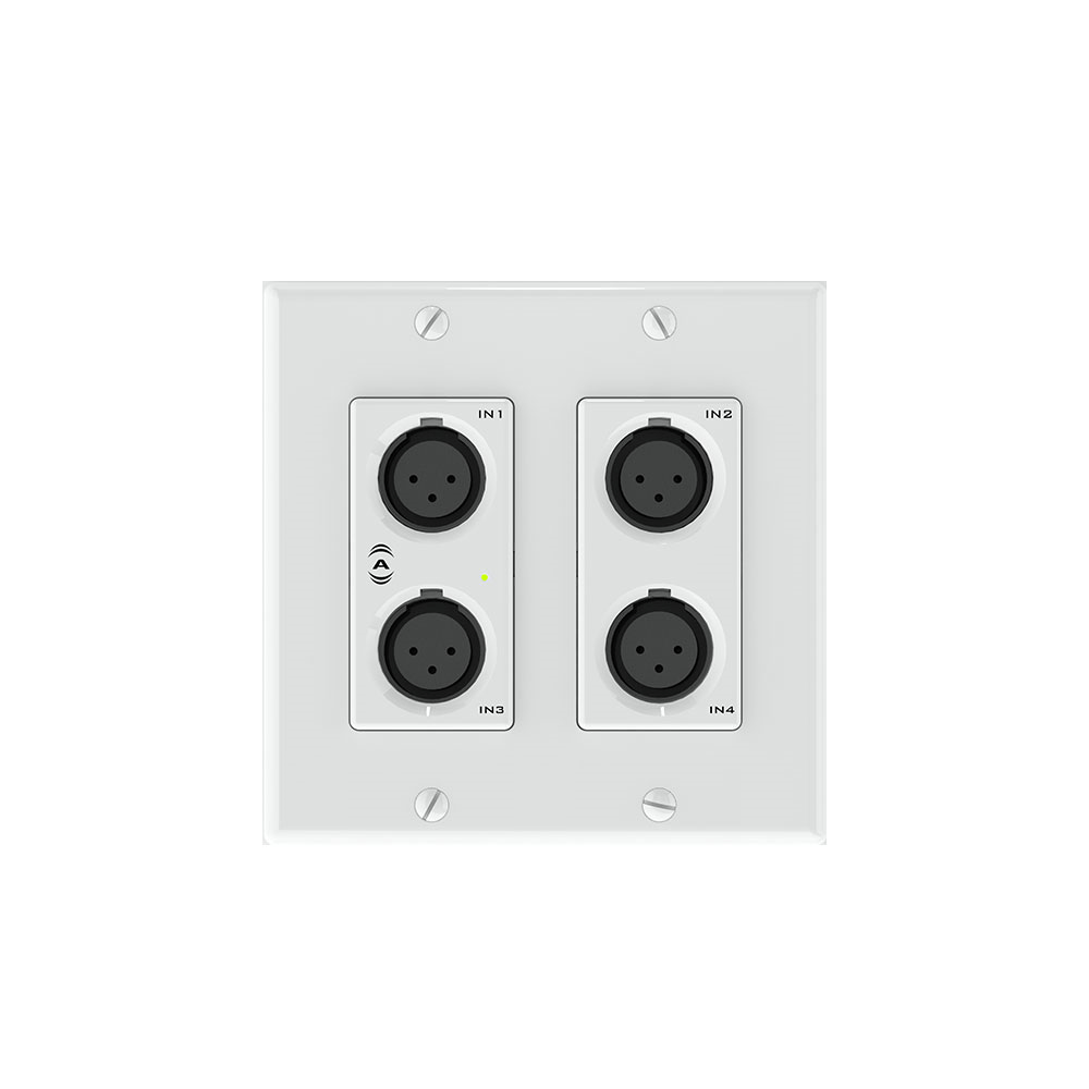 Bộ mở rộng 4 audio input gắn tường qua mạng QSC Wall-Mount Network Audio  unDX4I