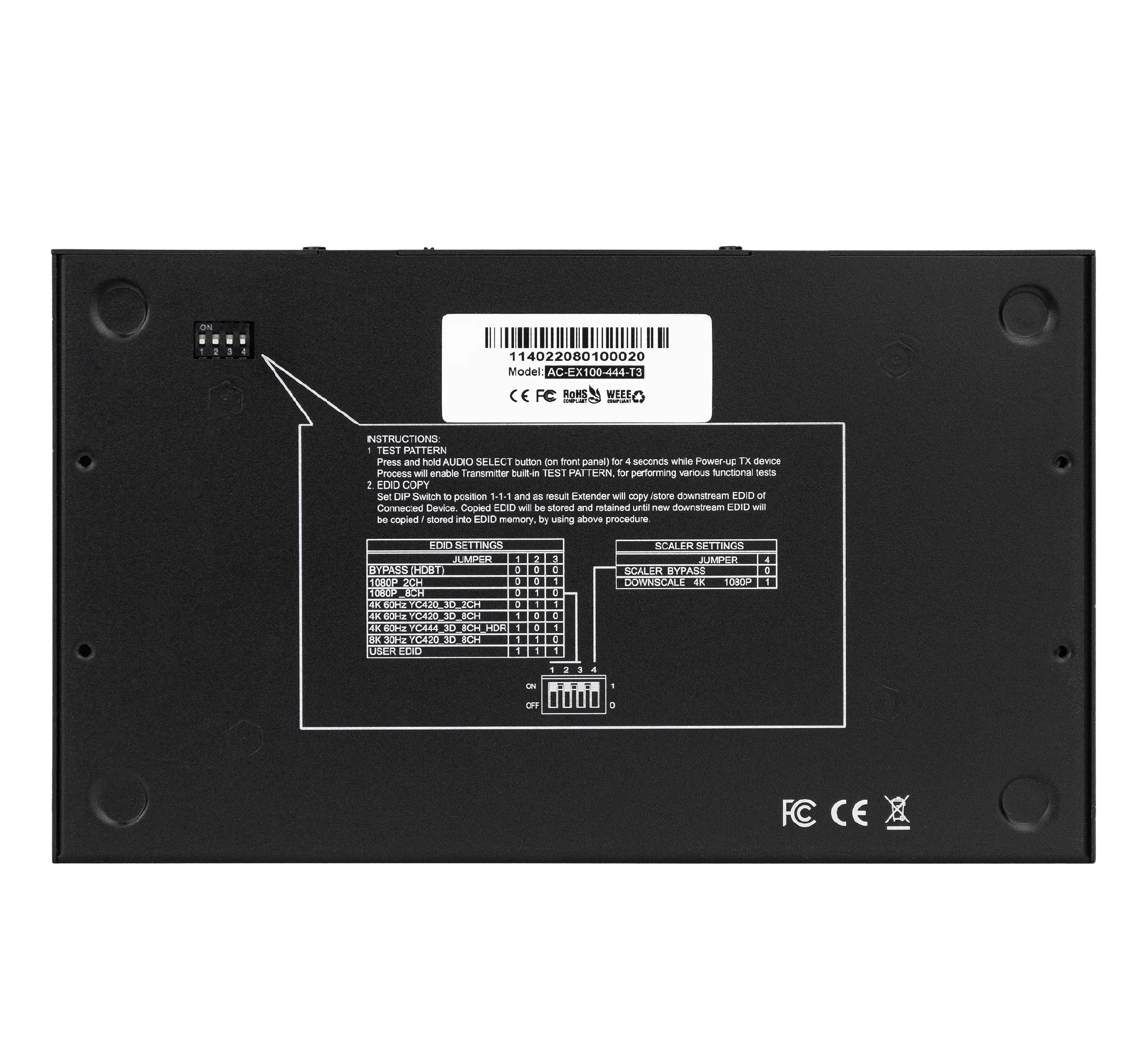 100M 18Gbps HDBaseT Extender-AC-EX100-444-KIT 6