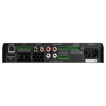 RTI AMP-2-125 - 2 Channel 125W 8ohm, 1 Channel 70/100V 250W DSP Matrix Amplifier
