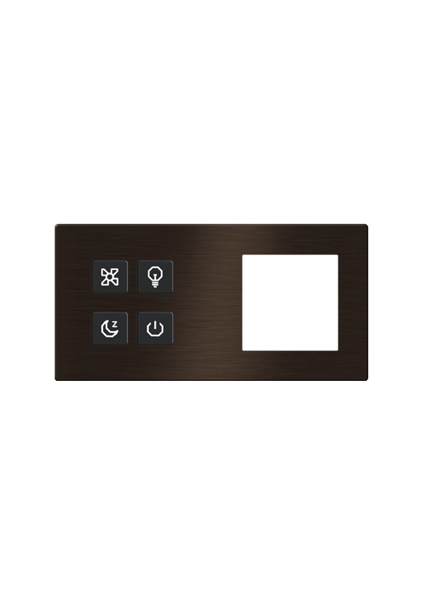 TIS Click Push Button TIS-BUS 4 gang in Double Frame