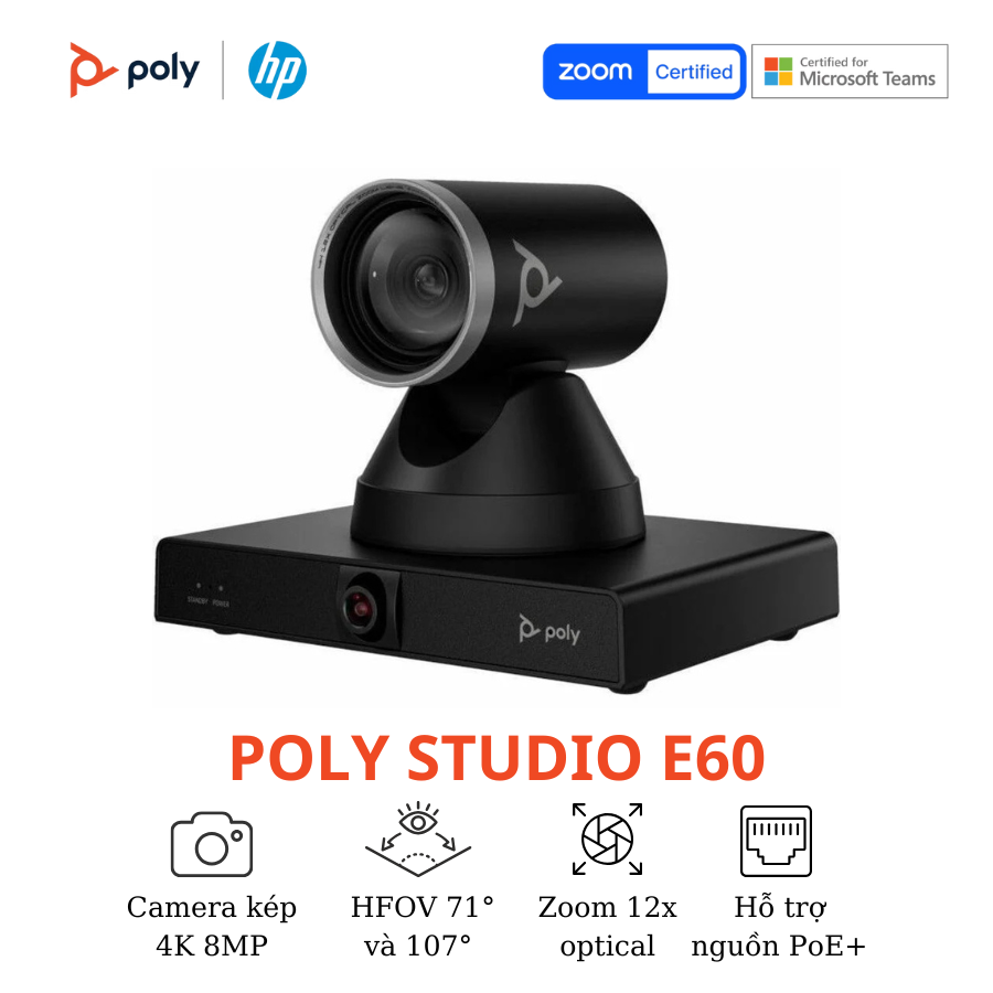 Camera Hội Nghị 4K MPTZ Poly Studio E60