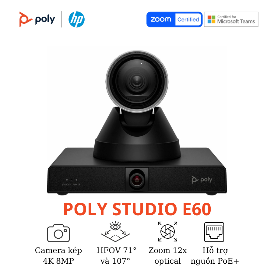 Camera Hội Nghị 4K MPTZ Poly Studio E60 2