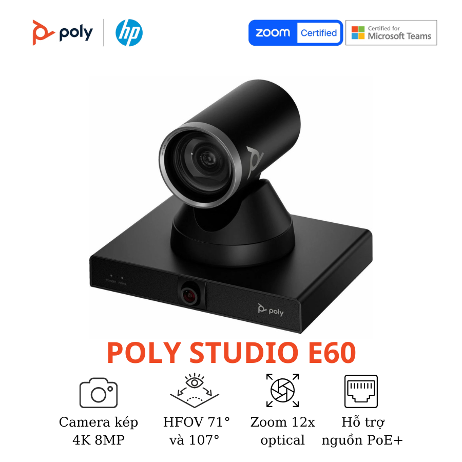 Camera Hội Nghị 4K MPTZ Poly Studio E60 3