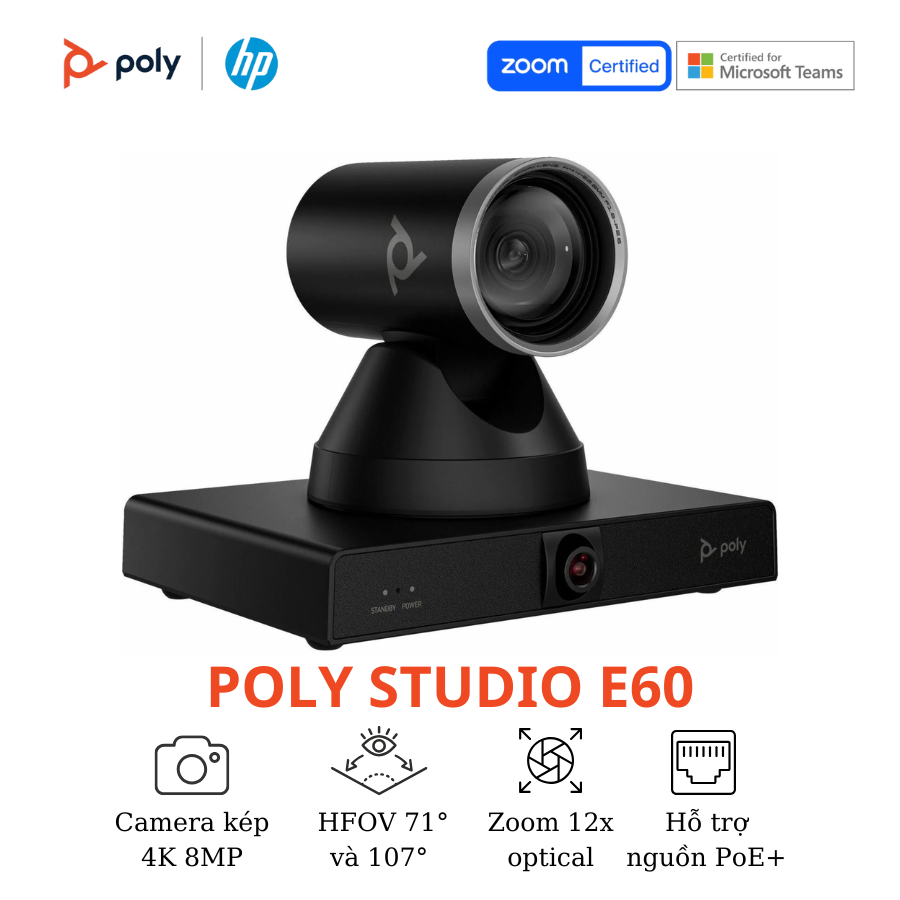 Camera Hội Nghị 4K MPTZ Poly Studio E60 4