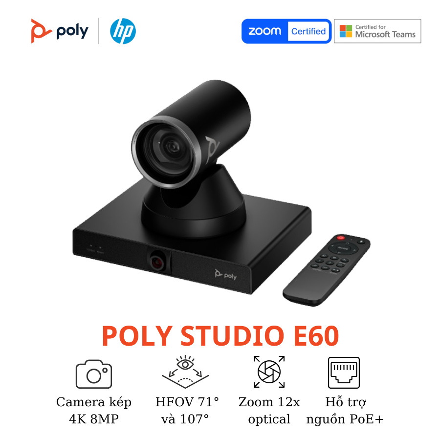 Camera Hội Nghị 4K MPTZ Poly Studio E60 5