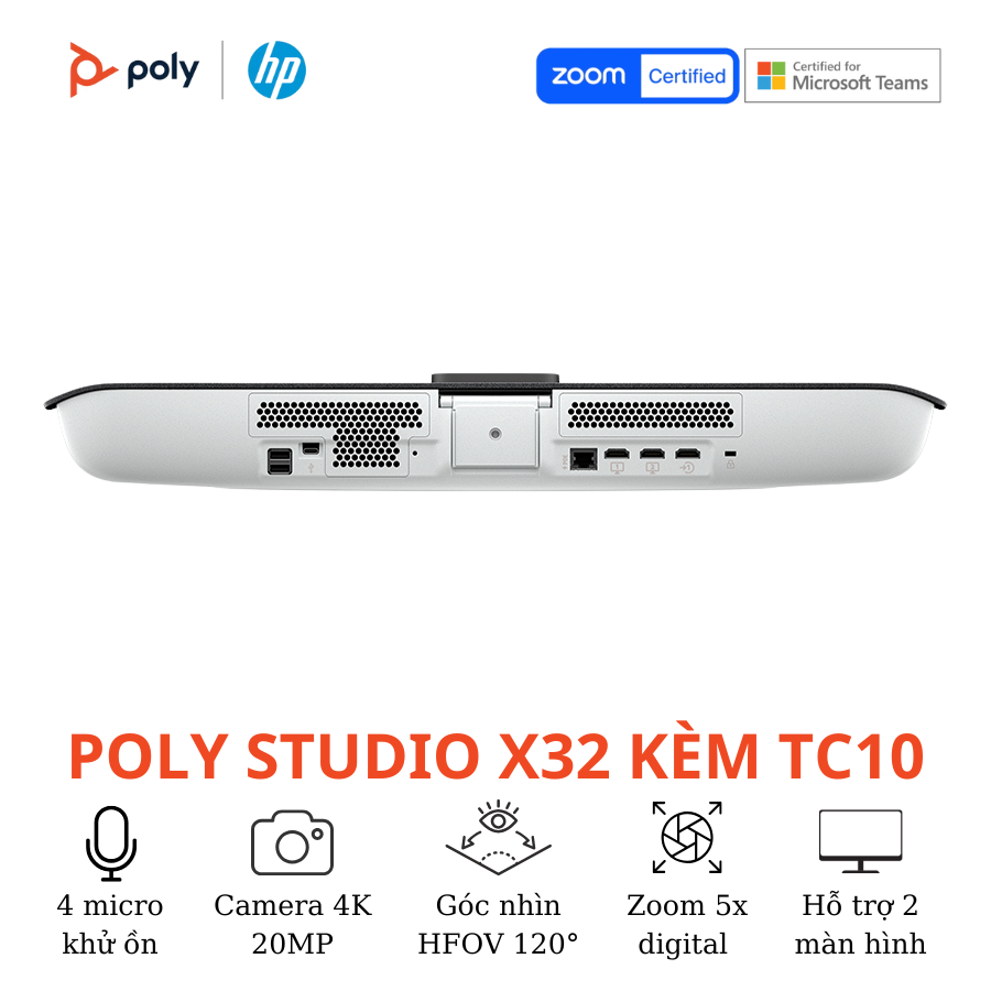 Thiết bị hội nghị truyền hình Poly Studio X32 Kèm TC10 5