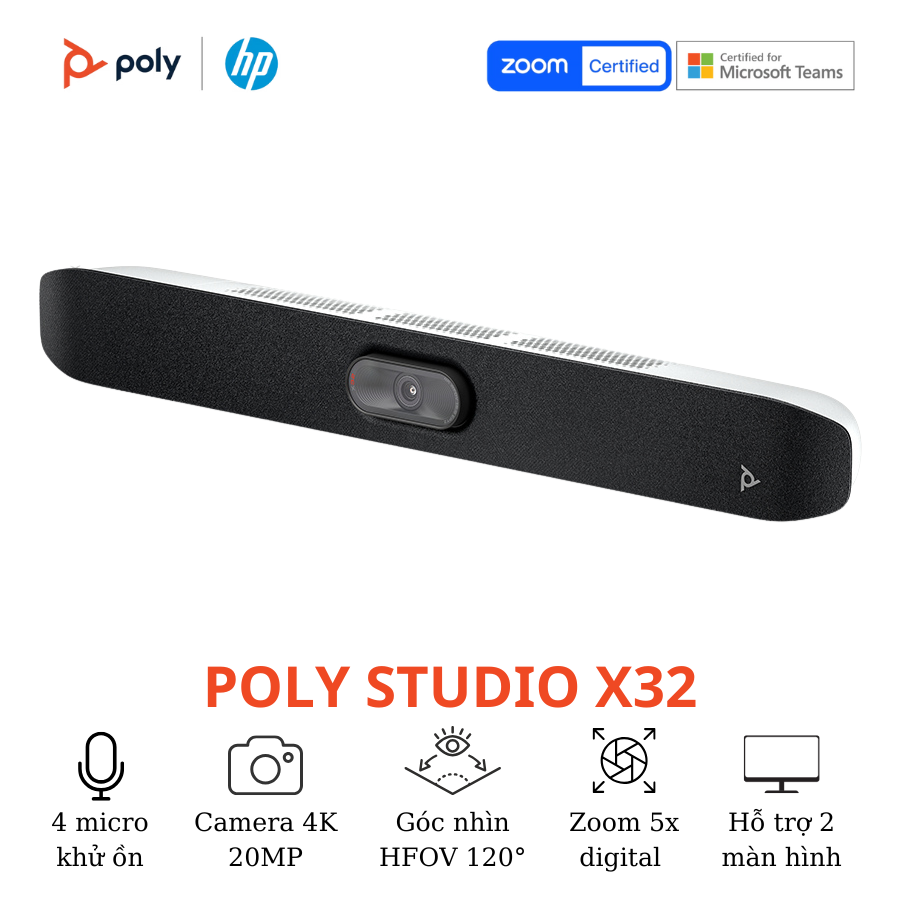 Thiết bị hội nghị truyền hình Poly Studio X32