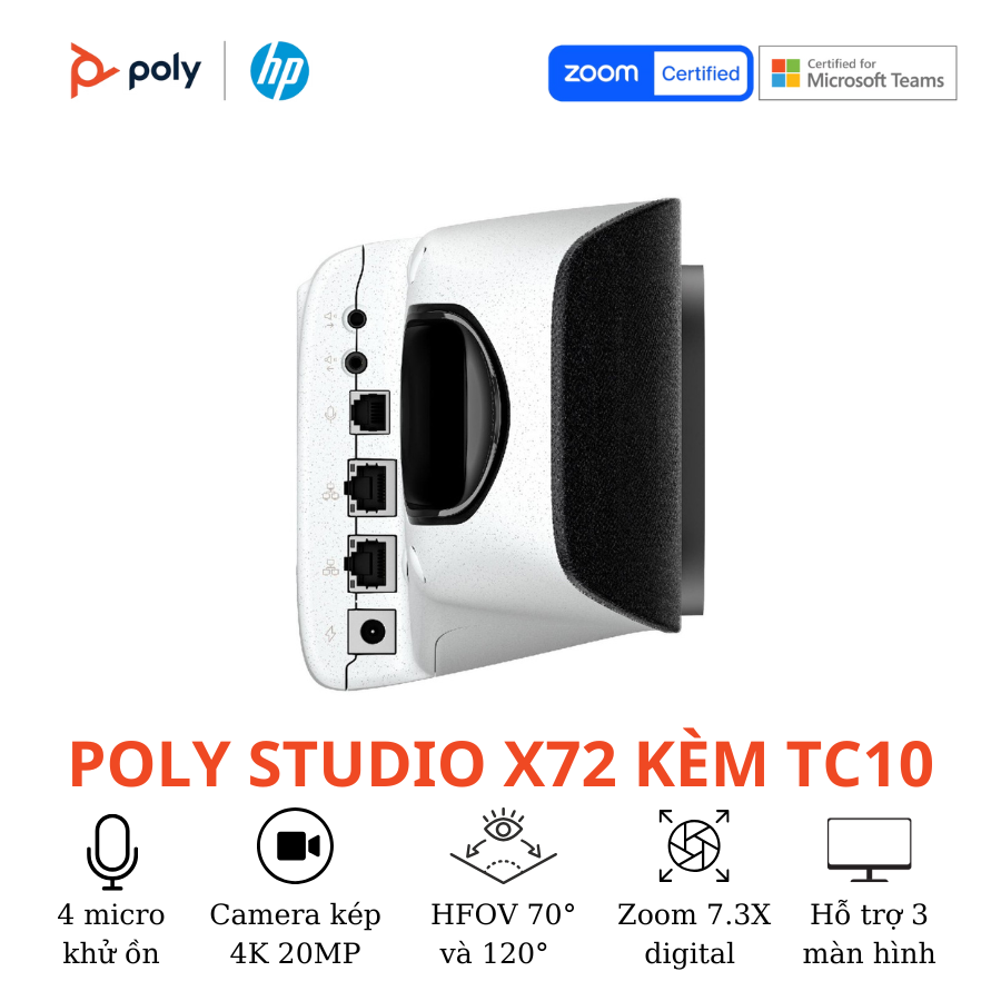 Thiết bị hội nghị truyền hình Poly Studio X72 Kèm TC10 5