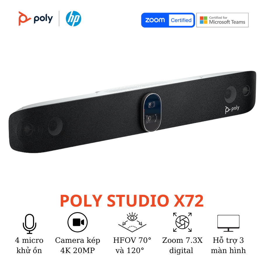 Thiết bị hội nghị truyền hình Poly Studio X72 3