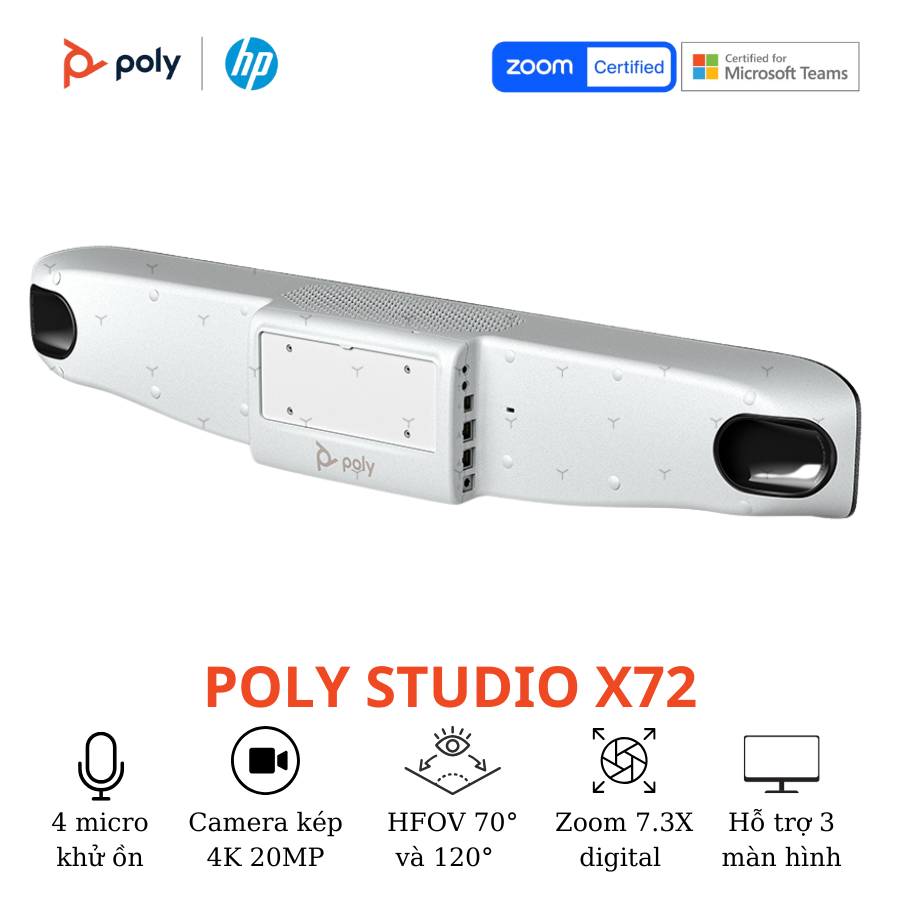 Thiết bị hội nghị truyền hình Poly Studio X72 6