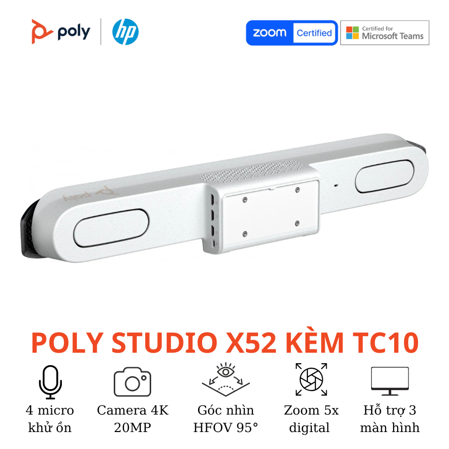 Thiết bị hội nghị truyền hình Poly Studio X52 Kèm TC10 5