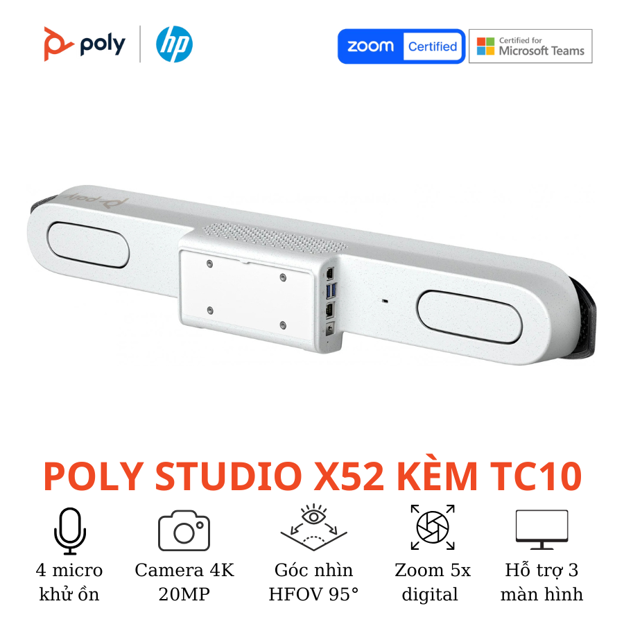 Thiết bị hội nghị truyền hình Poly Studio X52 Kèm TC10 7