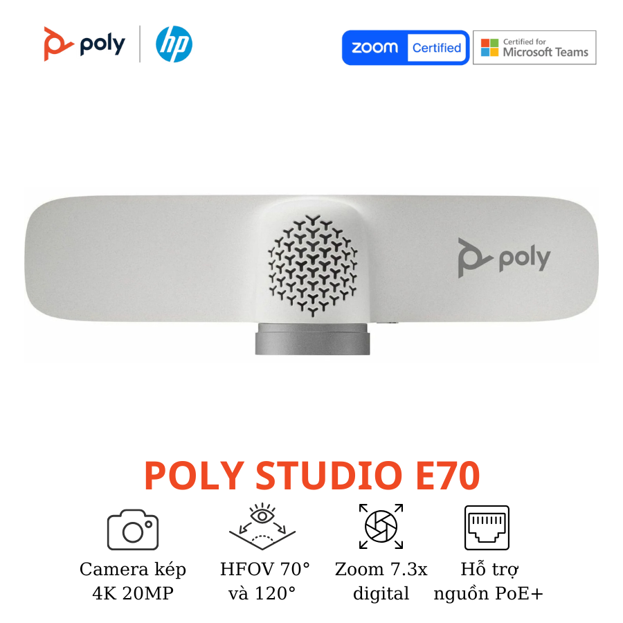 Camera Hội Nghị Thông Minh Poly Studio E70 5
