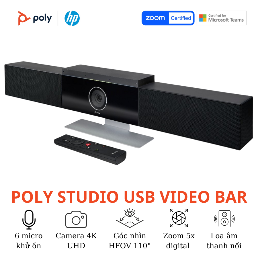 Camera Hội Nghị Poly Studio USB Video Bar