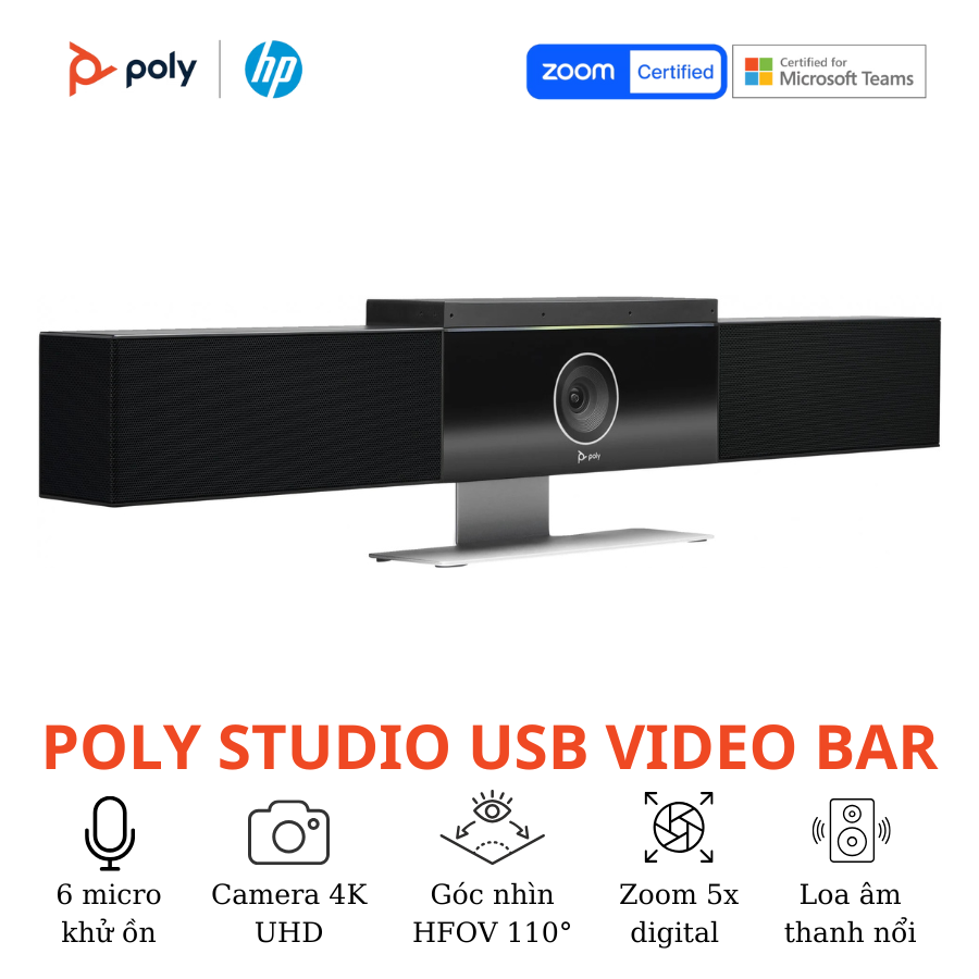 Camera Hội Nghị Poly Studio USB Video Bar 2