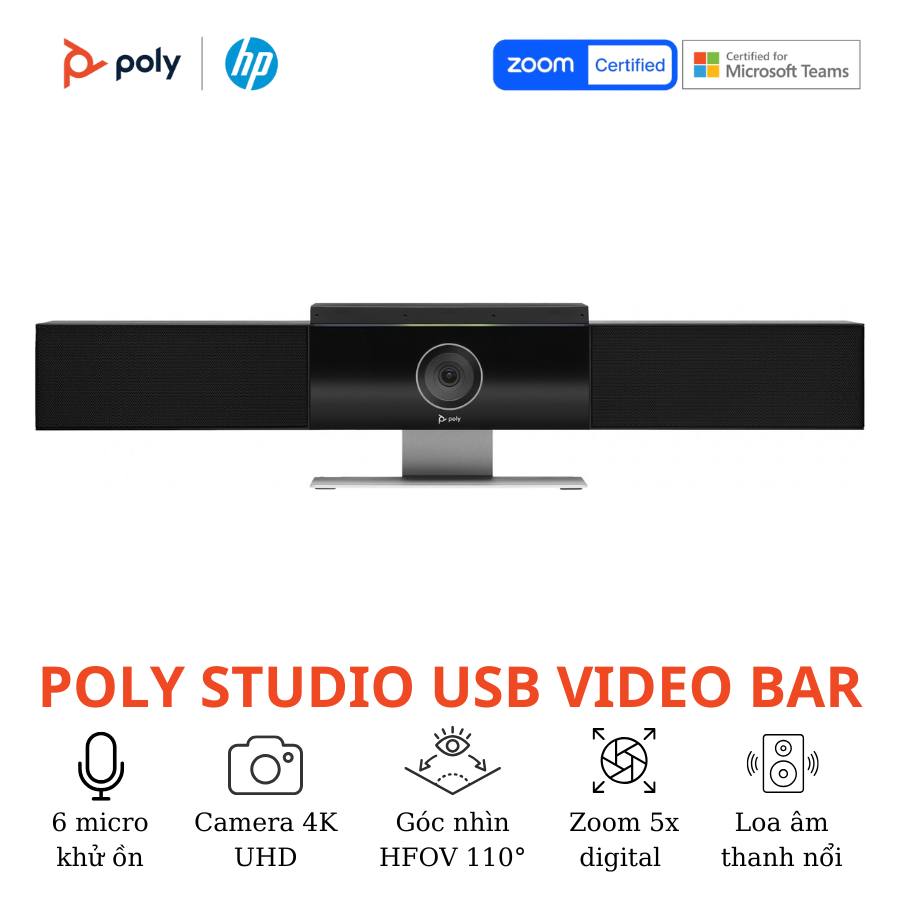 Camera Hội Nghị Poly Studio USB Video Bar 3