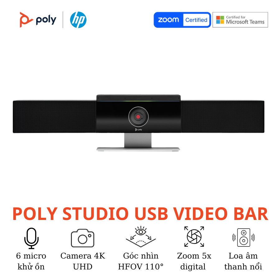 Camera Hội Nghị Poly Studio USB Video Bar 5