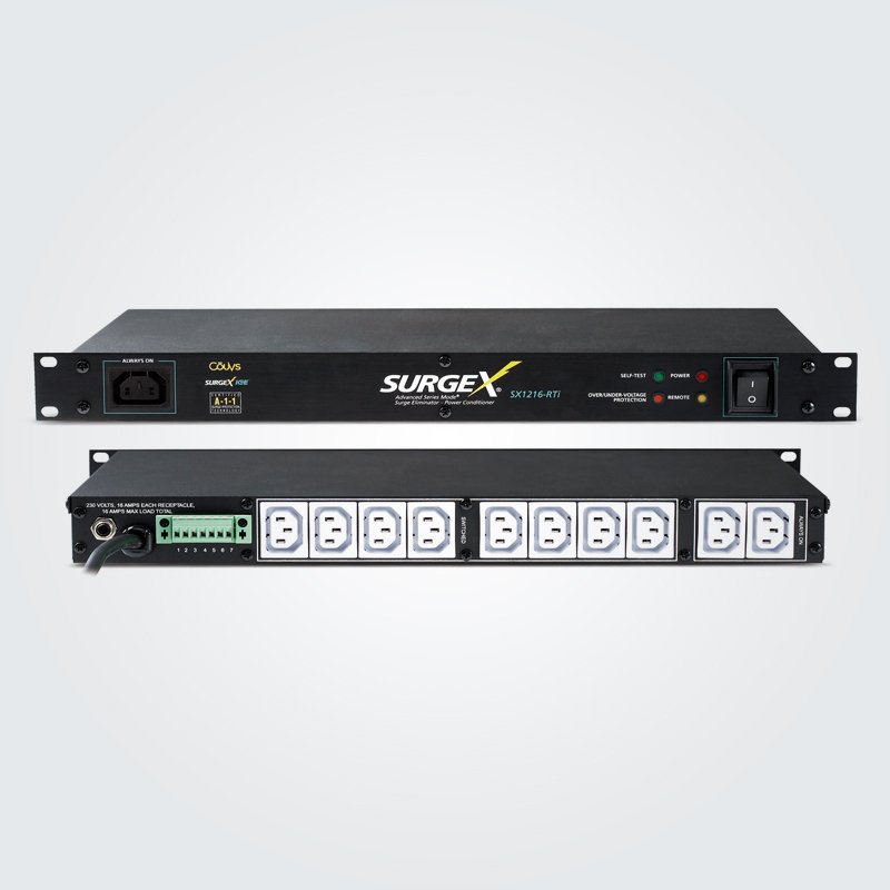 SurgeX SX-1216i-RTi — Remote Turn-On (RTi) 16A / 240V