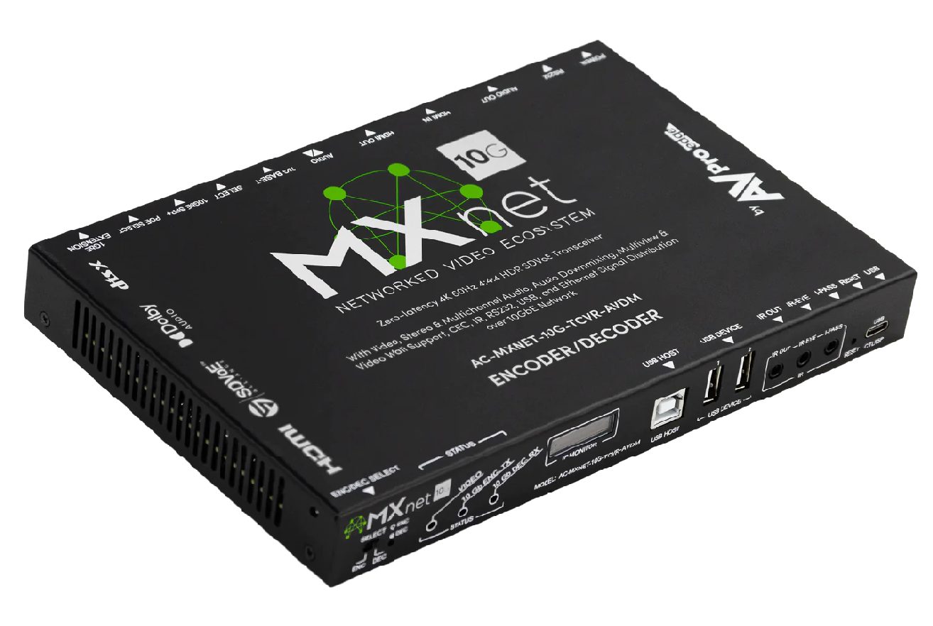 MXNet 10G SDVoE Transceiver with Downmixing – AVProEdge AC-MXNET-10G-TCVR-AVDM 2