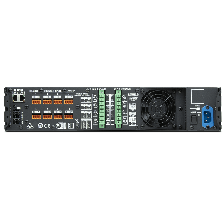 Bộ ampli khuyếch đại mạng 8 kênh 4000W, QSC CX-Q 4K8 3