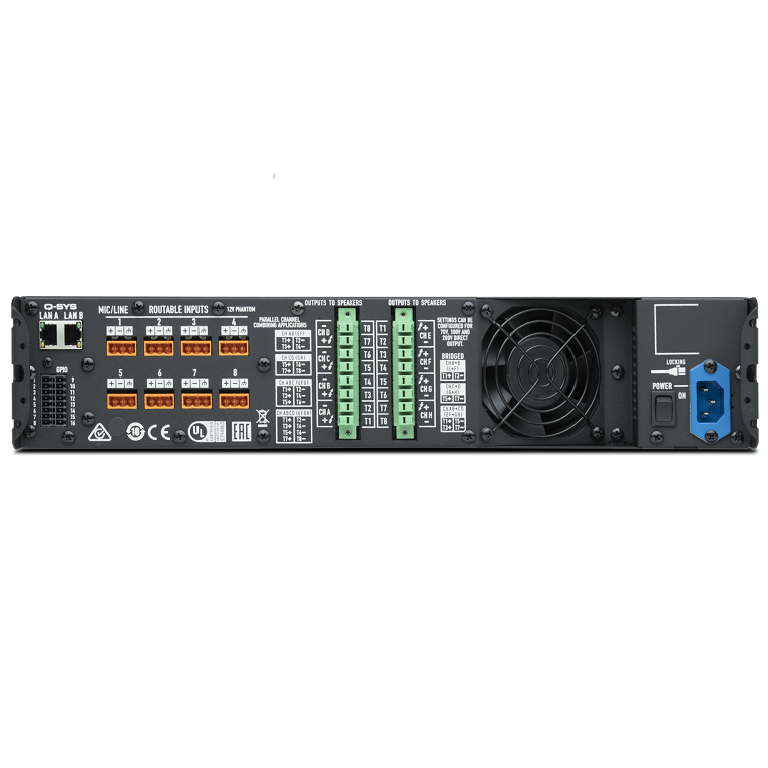 Bộ ampli khuyếch đại mạng 8 kênh 8000W, QSC CX-Q 8K8 3